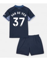 Tottenham Hotspur Micky van de Ven #37 Venkovní dres pro děti 2023-24 Krátký Rukáv (+ trenýrky)